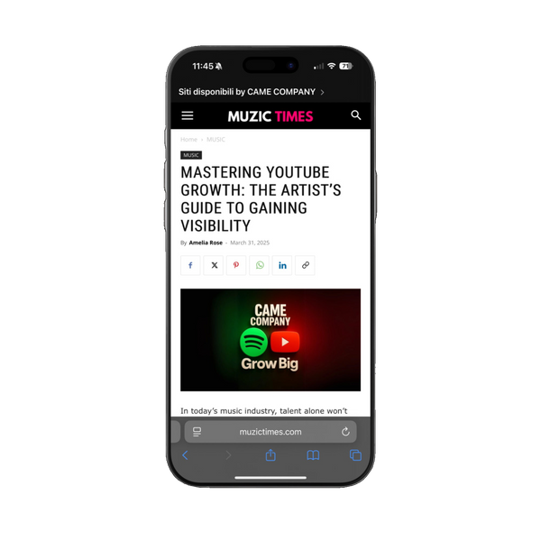 Articolo su Muzictimes.com