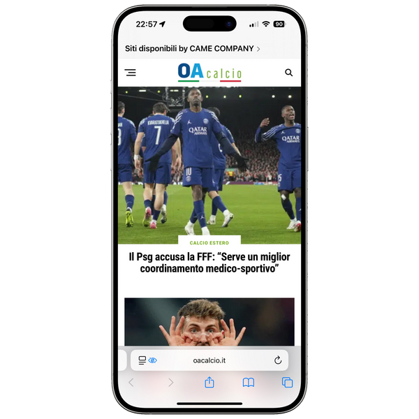 articolo su oacalcio.it sensibile