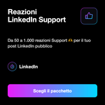 Reazioni Support per post LinkedIn - Reazioni LinkedIn Support