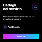 Reazioni Support per post LinkedIn - Dettagli del servizio