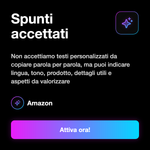 RECENSIONI AMAZON ITALIANE • Account Reali - Spunti accettati: Non accettiamo testi personalizzati da copiare parola per parola, ma puoi indicare lingua, tono, prodotto, dettagli utili e aspetti da valorizzare