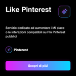 Like Pinterest ❤️ • Engagement Pin - Like Pinterest ️: Servizio dedicato ad aumentare i Mi piace o le interazioni compatibili su Pin Pinterest pubblici