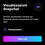 Visualizzazioni Snapchat Europa 🇪🇺 • Visibilità Stories - Visualizzazioni Snapchat: Servizio visualizzazioni pensato per Snapchat, gestito manualmente dal nostro team