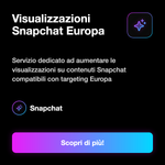 Visualizzazioni Snapchat Europa 🇪🇺 • Visibilità Stories - Visualizzazioni Snapchat Europa: Servizio dedicato ad aumentare le visualizzazioni su contenuti Snapchat compatibili con targeting Europa