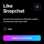 Like Snapchat ❤️ • Engagement Contenuti - Like Snapchat: Servizio like pensato per Snapchat, gestito manualmente dal nostro team