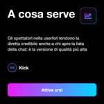 Spettatori live Kick userlist - A cosa serve