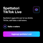 Spettatori internazionali per dirette TikTok