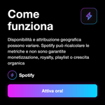 Ascolti Spotify Lussemburgo 🇱🇺 • Riproduzioni Brano - Come funziona: Disponibilità e attribuzione geografica possono variare. Spotify può ricalcolare le metriche e non sono garantite monetizzazione, royalty, playlist o crescita organica