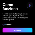Follower Spotify Messico 🇲🇽 • Crescita Profilo - Come funziona: Il servizio aumenta il conteggio previsto dall’ordine; ascolti, attività futura, permanenza assoluta e risultati organici non sono garantiti