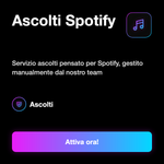 Ascolti Spotify Algoritmici ⚙️ • Riproduzioni Brano - Ascolti Spotify: Servizio ascolti pensato per Spotify, gestito manualmente dal nostro team
