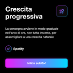 Ascolti Spotify Algoritmici ⚙️ • Riproduzioni Brano - Crescita progressiva: La consegna avviene in modo graduale nell'arco di ore, non tutta insieme, per assomigliare a una crescita naturale