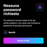 Ascolti Spotify ▶️ • Riproduzioni e Streams - Nessuna password richiesta: Per attivare il servizio basta il link del profilo pubblico: non viene mai richiesta la password di accesso all'account