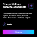 Ascolti Spotify da Ricerca 🔎 • Search Plays - Compatibilità e quantità consigliata: Il volume deve essere coerente con stream organici, ascoltatori mensili, follower, storico della traccia e livello del progetto