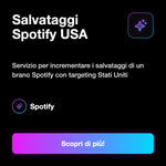 Salvataggi Spotify USA 🇺🇸 • Saves Brano - Salvataggi Spotify USA: Servizio per incrementare i salvataggi di un brano Spotify con targeting Stati Uniti