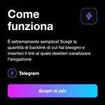 Telegram Boost Backlinks 🔗 • Link Building - Come funziona: È estremamente semplice! Scegli la quantità di backlink di cui hai bisogno e inserisci il link al quale desideri canalizzare l'erogazione