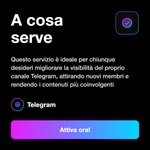 Membri Telegram Italia 🇮🇹✅💎 • Italy Members - A cosa serve: Questo servizio è ideale per chiunque desideri migliorare la visibilità del proprio canale Telegram, attirando nuovi membri e rendendo i contenuti più coinvolgenti