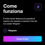 Reazioni Telegram Premium 💎 • Inserimento link del post