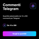 Commenti Telegram USA 🇺🇸 • Engagement Post - Commenti Telegram: Quantità selezionabile da 10 a 250 commenti per Telegram