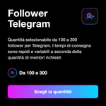 Membri Telegram USA 🇺🇸 • USA Members - Follower Telegram: Quantità selezionabile da 100 a 300 follower per Telegram. I tempi di consegna sono rapidi e variabili a seconda della quantità di membri richiesti