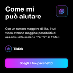 Like TikTok Brasile 🇧🇷 • Brazil Likes - Come mi può aiutare: Con un numero maggiore di like, i tuoi video avranno maggiore possibilità di apparire nella sezione "Per Te" di TikTok
