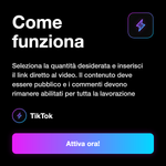 Commenti TikTok 💬 • Engagement Video - Come funziona: Seleziona la quantità desiderata e inserisci il link diretto al video. Il contenuto deve essere pubblico e i commenti devono rimanere abilitati per tutta la lavorazione