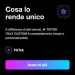 Visualizzazioni TikTok Italia Custom 🇮🇹 • dettagli della configurazione