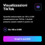 Visualizzazioni TikTok Italia Random 🇮🇹 • pacchetti disponibili