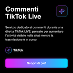 Commenti TikTok Live 🔴💬 • Engagement Live - Commenti TikTok Live: Servizio dedicato ai commenti durante una diretta TikTok LIVE, pensato per aumentare l’attività visibile nella chat mentre la trasmissione è in corso