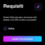 Commenti TikTok Live 🔴💬 • Engagement Live - Requisiti: Diretta TikTok già attiva. Commenti LIVE abilitati. Link LIVE corretto e accessibile