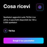 Spettatori TikTok Live 🔴 • Live Viewers - Cosa ricevi: Spettatori aggiuntivi sulla TikTok Live attiva. 6 pacchetti disponibili da 100 a 5.000 spettatori