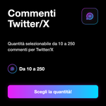Commenti X / Twitter Brasile 🇧🇷 • Replies e Engagement - Commenti Twitter/X: Quantità selezionabile da 10 a 250 commenti per Twitter/X