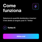 Commenti X / Twitter Brasile 🇧🇷 • Replies e Engagement - Come funziona: Seleziona la quantità desiderata e inserisci il link diretto al singolo post X / Twitter