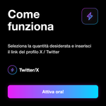 Follower X / Twitter Europa + USA 🇪🇺🇺🇸 • Crescita Profilo - Come funziona: Seleziona la quantità desiderata e inserisci il link del profilo X / Twitter