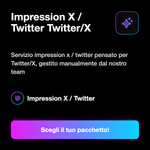 Impression X / Twitter 📊 • Impressions - Impression X / Twitter Twitter/X: Servizio impression x / twitter pensato per Twitter/X, gestito manualmente dal nostro team
