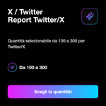 Report X / Twitter 📊 • Selezione quantità report
