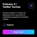 Follower X / Twitter Turchia 🇹🇷 • Crescita Profilo - Follower X / Twitter Turchia: Servizio di follower X / Twitter con targeting Turchia, mantenendo la caratteristica geografica del prodotto originale