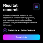 Statistiche X / Twitter USA 🇺🇸 • USA Statistics - Risultati concreti: Utilizzando le nostre statistiche, puoi aspettarti un aumento dell'engagement, una maggiore comprensione del tuo pubblico e miglioramenti tangibili nelle tue campagne