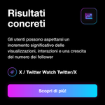 X / Twitter Watch Time ⏱️ • Tempo di Visione - Risultati concreti: Gli utenti possono aspettarsi un incremento significativo delle visualizzazioni, interazioni e una crescita del numero dei follower
