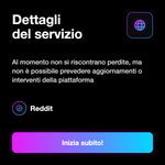 Upvote ai commenti Reddit - Dettagli del servizio