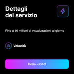 Visualizzazioni clip Kick - Dettagli del servizio