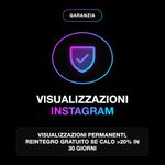 VISUALIZZAZIONI ITALIANE • Reels e Video - Visualizzazioni permanenti, reintegro gratuito se calo >20% in 30 giorni