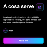 Visualizzazioni video Kick - A cosa serve