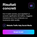 Traffico Web Italia 🌐, traffico indirizzato all’URL selezionato 🇮🇹