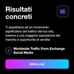 WORLDWIDE TRAFFIC FROM EXCHANGE - Risultati concreti: Ti aspettiamo ad un incremento significativo del traffico del tuo sito, insieme a una maggiore esposizione del marchio e opportunità di vendita