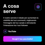 Like ai Commenti YouTube 👍💬 • Comment Likes - A cosa serve: Il nostro servizio è ideale per aumentare la visibilità dei tuoi commenti, migliorando l'immagine del tuo canale e stimolando l'interazione tra i tuoi follower