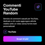 Commenti YouTube Random 💬 • Random Comments - Commenti YouTube Random: Servizio di commenti casuali per YouTube, dedicato a chi vuole aggiungere attività visibile sotto un video senza fornire testi personalizzati