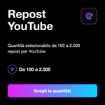 Condivisioni Social YouTube 🌐🔁 • Share Services - Repost YouTube: Quantità selezionabile da 100 a 2.500 repost per YouTube