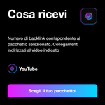 Backlink Video YouTube 🔗 • SEO e Link Building - Cosa ricevi: Numero di backlink corrispondente al pacchetto selezionato. Collegamenti indirizzati al video indicato