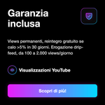Visualizzazioni YouTube High Retention ⏱️ • Retention Alta - Garanzia inclusa: Views permanenti, reintegro gratuito se calo >5% in 30 giorni. Erogazione drip-feed, da 100 a 2.000 views/giorno
